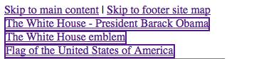 screenshot of skip nav and home links